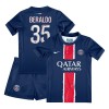 Original Trikotsatz Paris Saint-Germain Lucas Beraldo 35 Heimtrikot 2024-25 Für Kinder